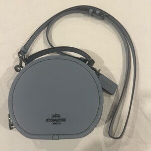 Coach Blue-Grey Round Canteen Crossbody Bag